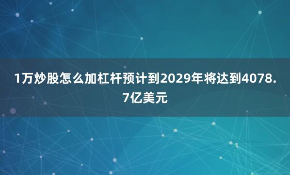 1万炒股怎么加杠杆预计到2029年将达到4078.7亿美元